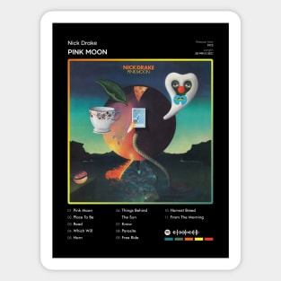 Nick Drake - Pink Moon Tracklist Album Sticker